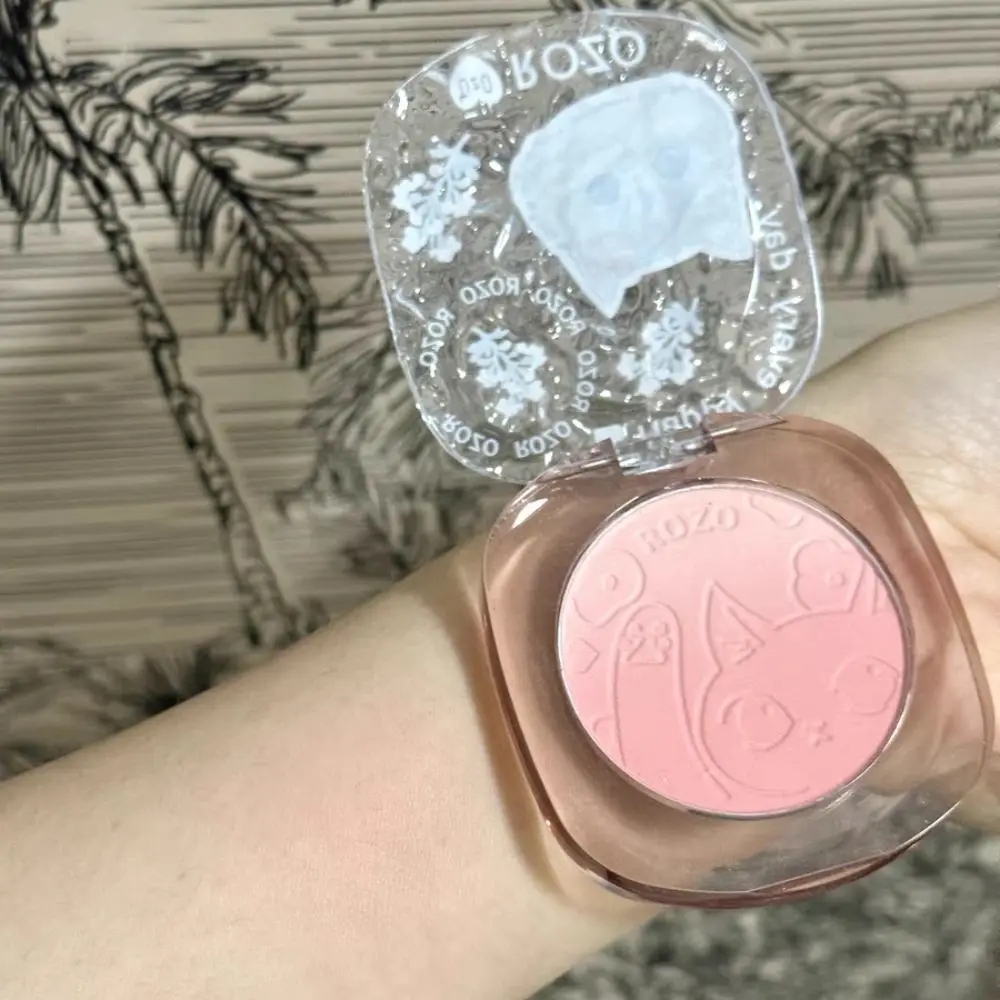 Perzikroze kleurverloop Blusher Matte afwerking Waterproof Face Blush Palette Natural Nude Fine Flash Cream Blush Dagelijkse cosmetica