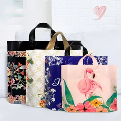50pcs/lot Portable Gift Bag Large Plastic Bags for Packaging Wedding Favors Packing Bag for Guests