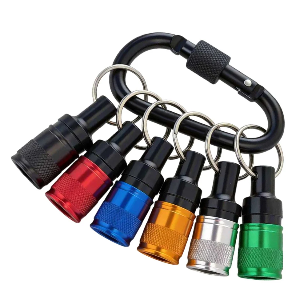 6pcs Carabiner Socket Extension Rod Set 14 Inch Quick Change Bit Holder For Outdoor Climbing Camping Hiking Gear Lightweight