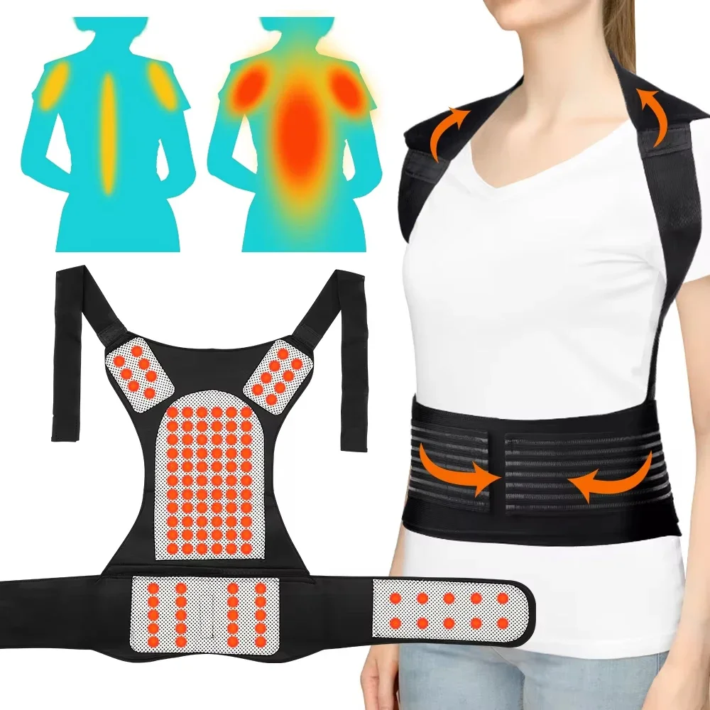 

Self-Heating Shoulder Back Support Brace Magnetic Waist Massage for Relaxation and Warmth No Need for Electricity Reusable