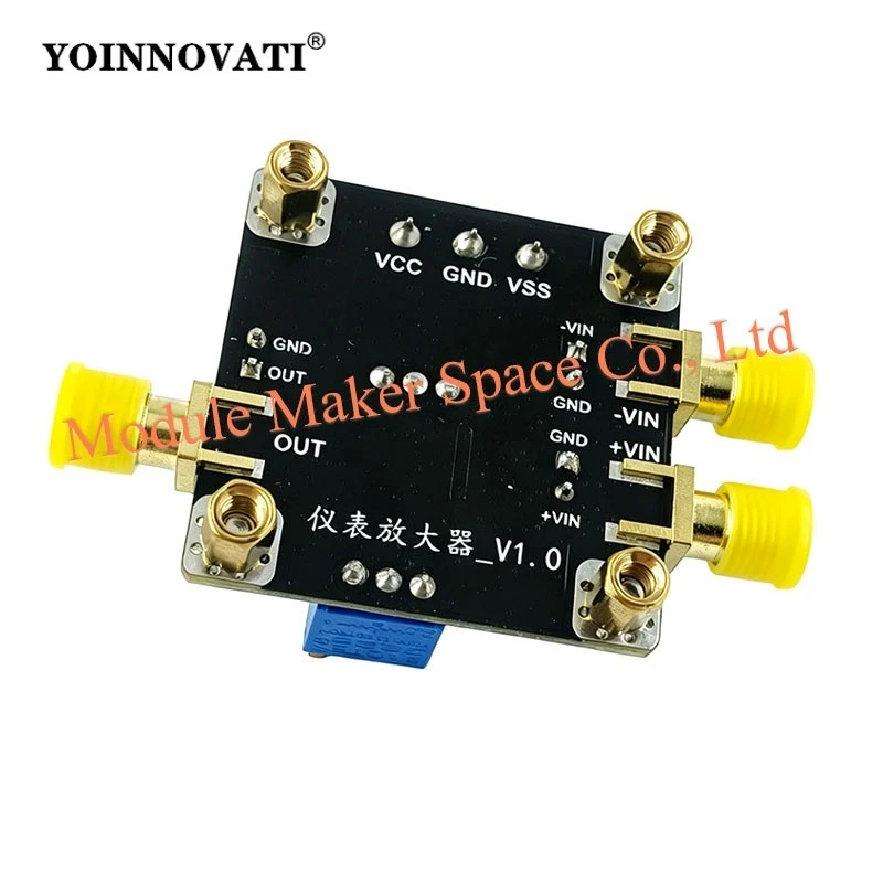AD620 Instrumentation Amplifier Module, Adjustable Gain for MV/μV Weak Signal Amplification, Single-Ended/Differential Input