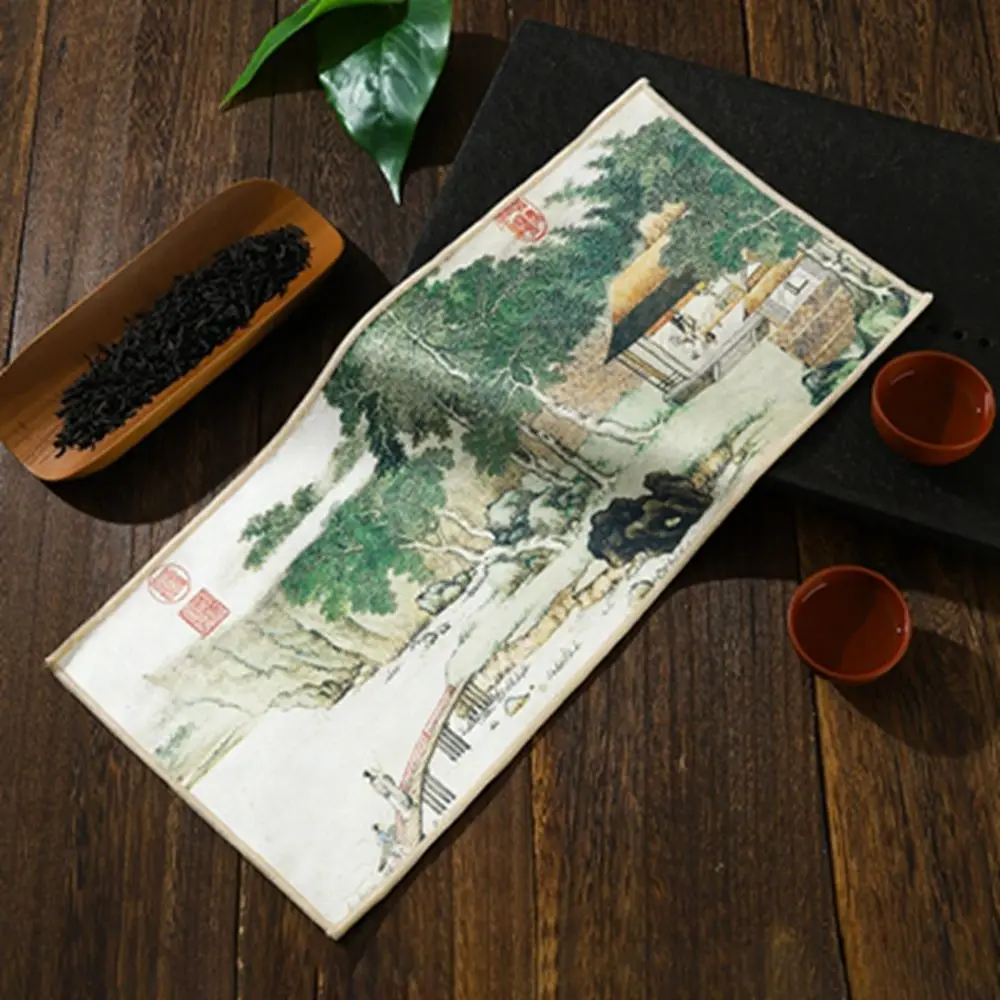 

Painted Super Absorbent Household Professional Table Cleaning High-end Table Mats Rag Tea Towel Tea Napkin