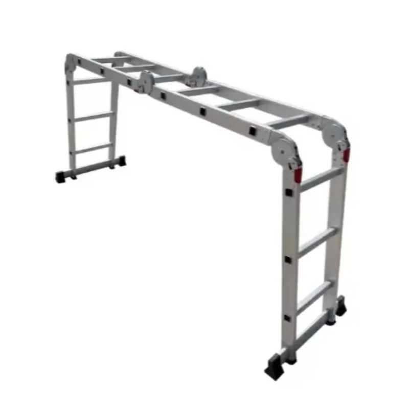 Échelle pliante multi-en-un en aluminium, robuste, légère, multi-positions pour échafaudage, extension, escabeau