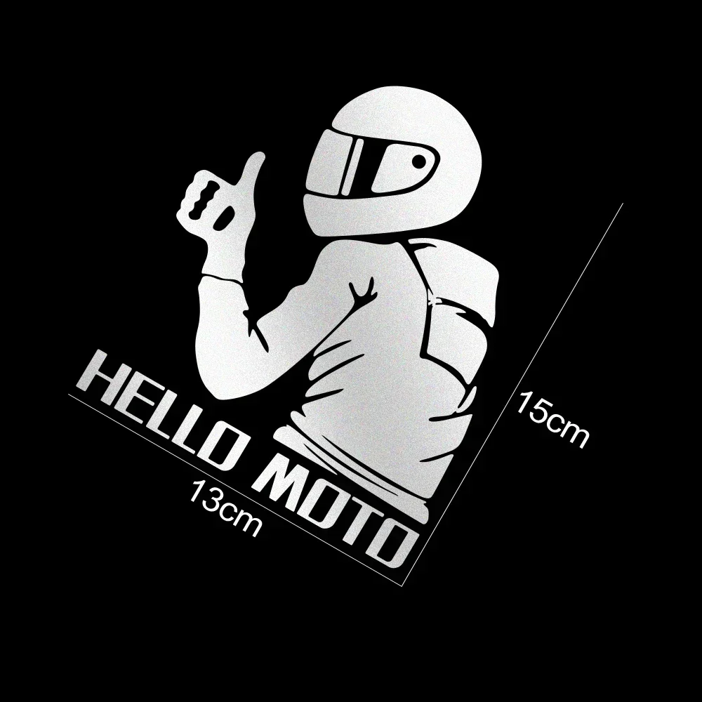 

Hello Moto Car Styling Reflective Motocross Bike Motorcycle Body Stickers Decals Waterproof Moto Universal Decor Accessories