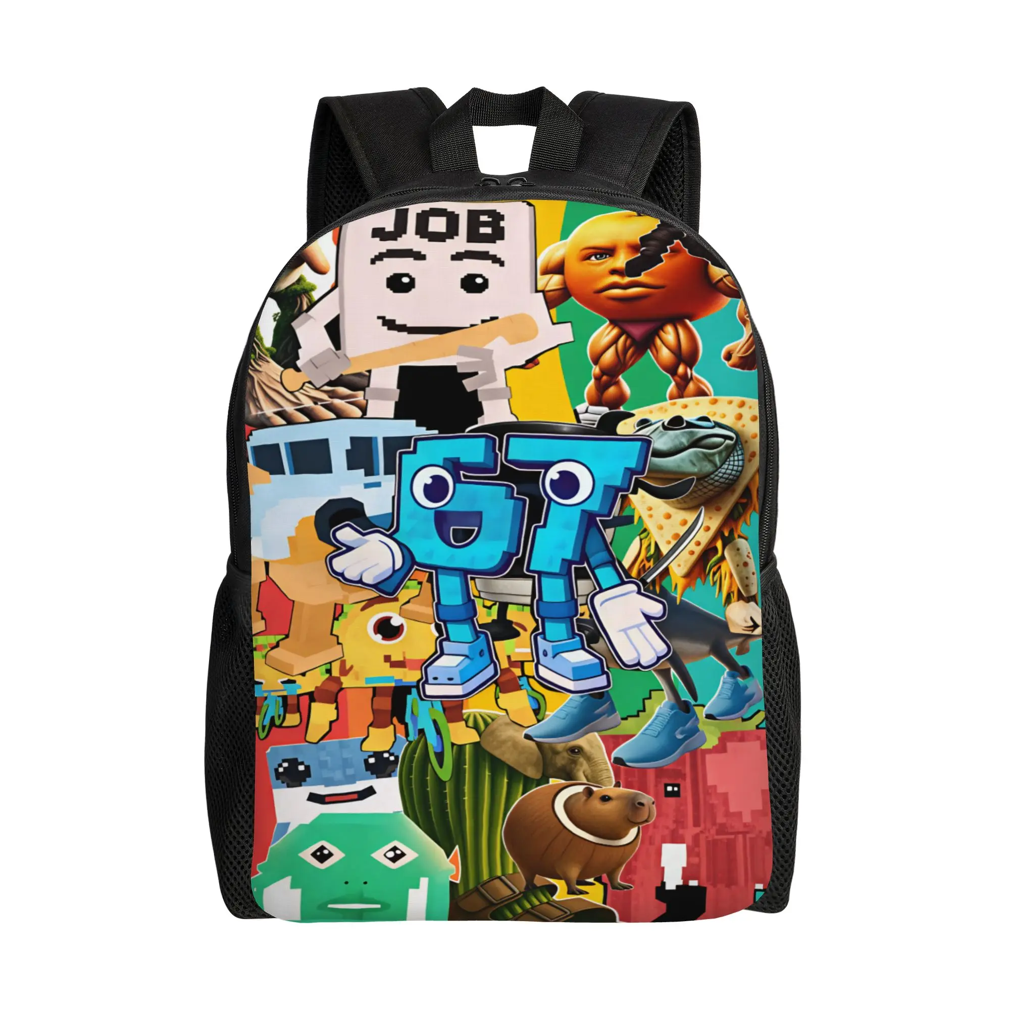 Italian Brainrot  Backpack  Streetwear Backpacks Men College Breathable High School Bags Colorful Rucksack