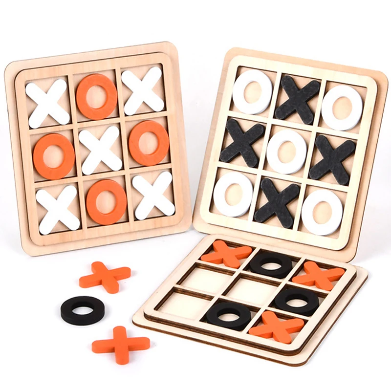 Interest Chess Board Game Table Set For Boys/Girls Tic Tac Toe Birthday Gifts Brain Game Toys For Kids 6-8