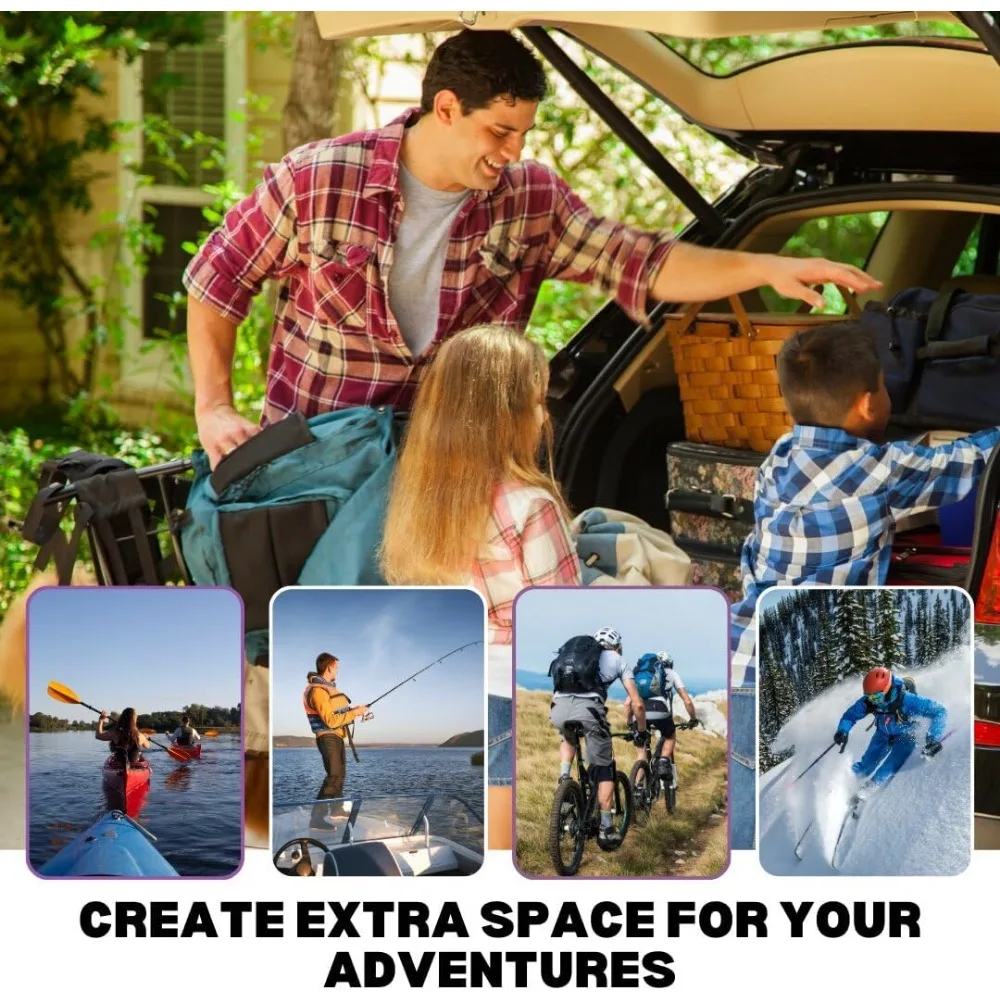 Batang Silang Rak Atap untuk GMC Yukon, Yukon XL 2021-2025 |   Palang Aluminium dengan Kunci Anti Maling untuk Atap |   Kompatibel dengan