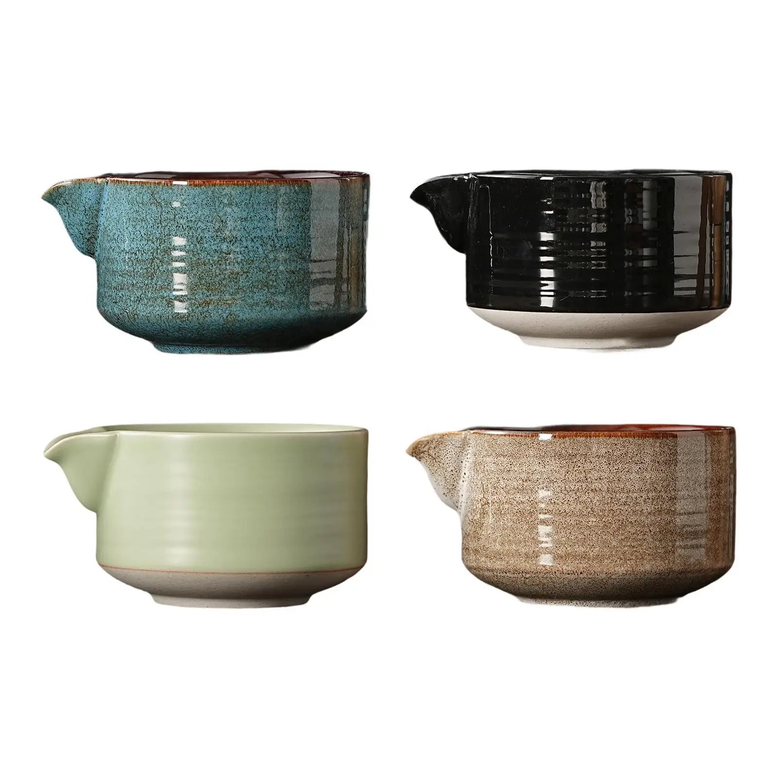 Ceramiczna miska na herbatę Matcha, akcesoria Matcha z wylewką, tradycyjna porcelanowa miska na herbatę dla miłośników herbaty, przyjaciół