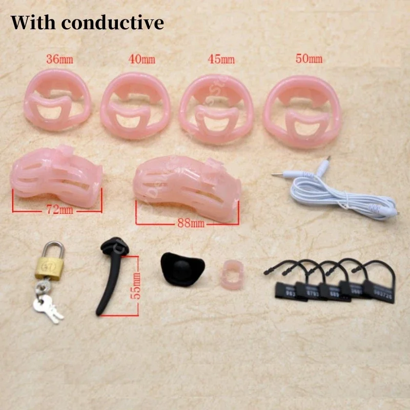 New Design Chastity Device Short & Long Electric Shock Cage With Code Lock Penis Ring Chastity Cage Cock Ring Sex Toi For Man 18