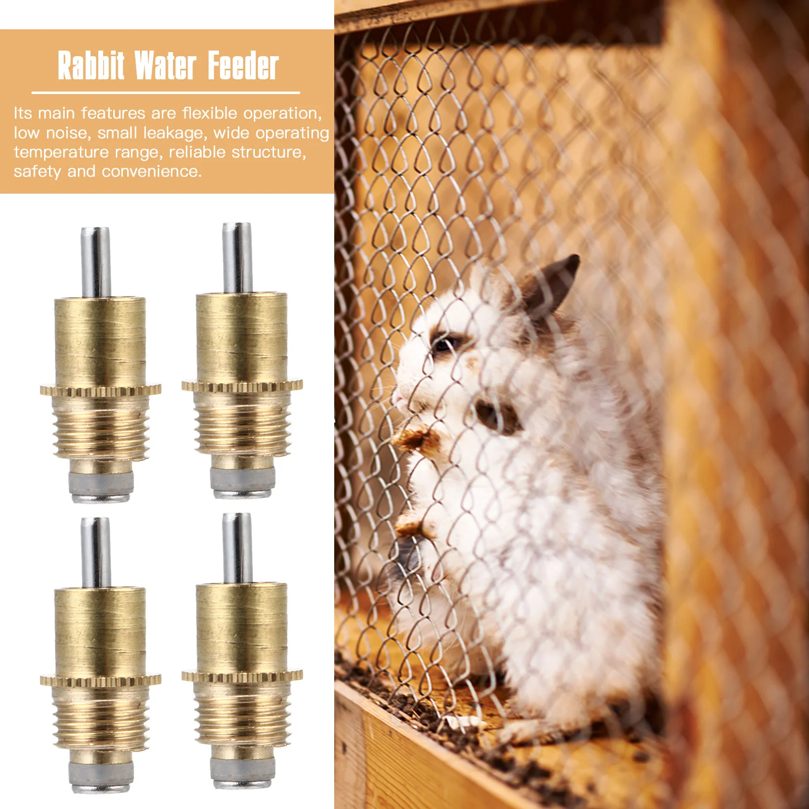 Rabbit Water Fountain Farm Animal Supplies Automatic Waterer Drinker Watering System for Nipple Drinking Tool Rat