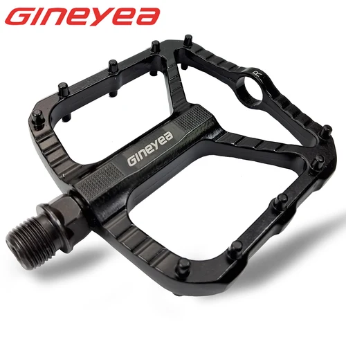 GINEYEA Pedal de bicicleta de aleación de aluminio, rodamiento de sellado, Pedal de bicicleta MTB con clavos antideslizantes, accesorios para bicicleta de montaña
