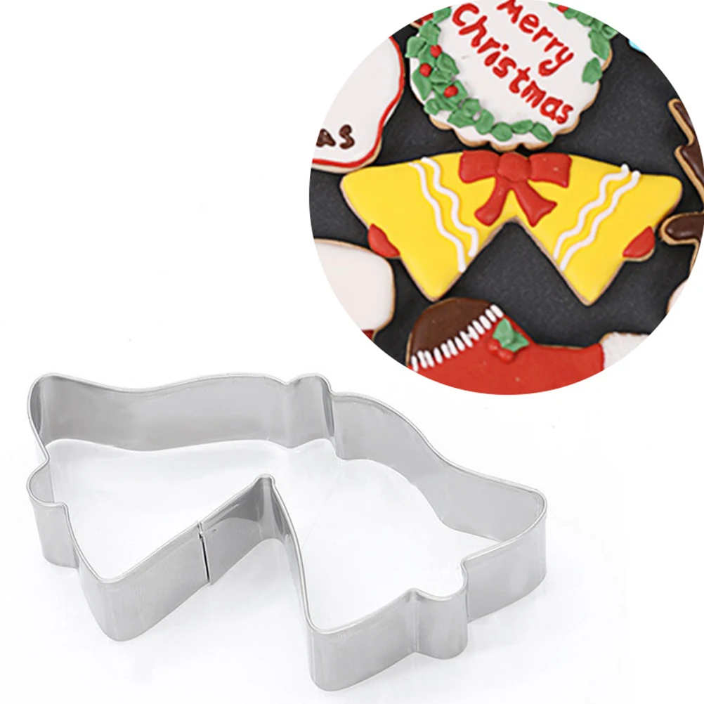 

5 Pcs Christmas Bell Shaped Cookie Cutters Stainless Steel Baking Mold for DIY Pancake Decorative Gastronomy Fun
