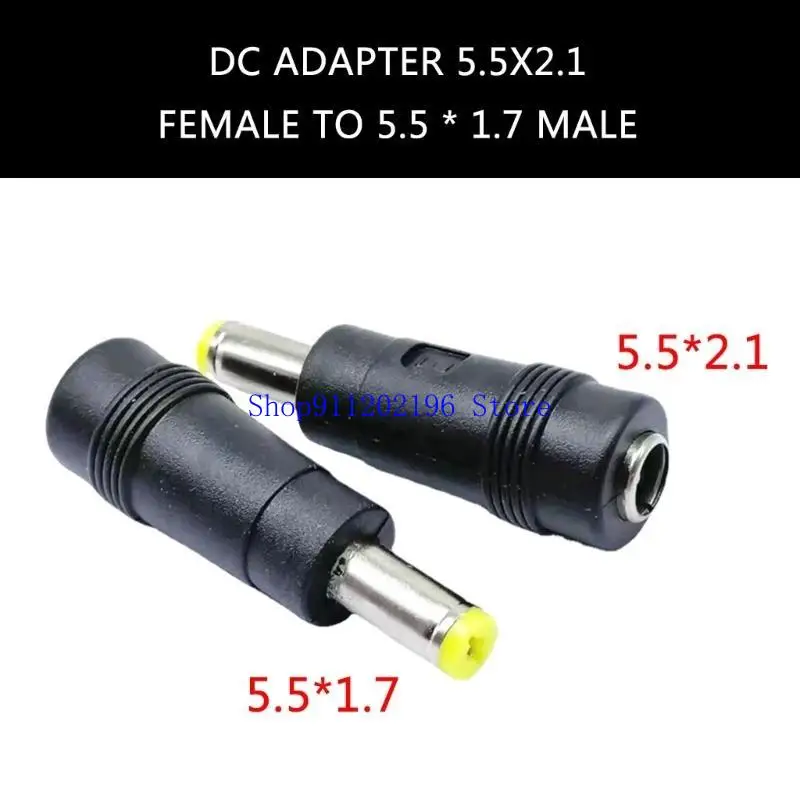 P82a Black Layging Adapter voeding Adapter DC5521 naar DC5517 Conversiekop