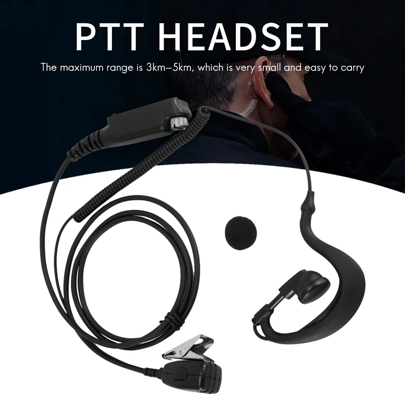 PTT MIC G Shape Earpiece Headset for Sepura STP8000 Walkie Talkie Ham Radio Hf Transceiver Handy C1035A