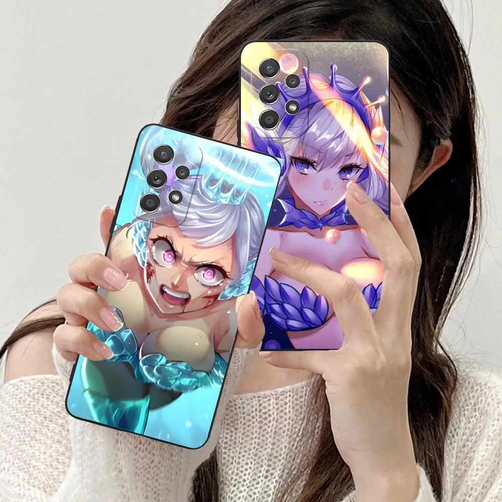 Custodia per telefono Black Clover Noelle Silva per Samsung Galaxy M55 54 42 35 34 33 32 23 22 15 14 13 12 F55 5G Colore protettivo Bello