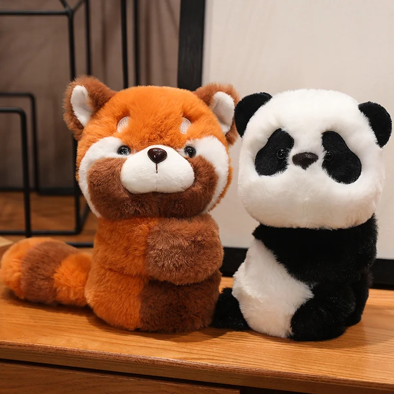 20cm Cute Slap Band Animal Wristband Bracelet Pig Fox Panda Raccoon Parrot Plush Hand Ring Wristband Soft Toys Creative Gift