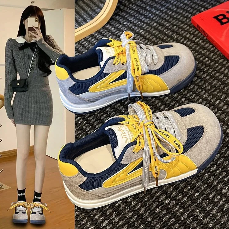 Zapatos blancos para mujer, nuevo artículo de otoño 2025, zapatos deportivos versátiles, de suela gruesa, cómodos e informales para niños