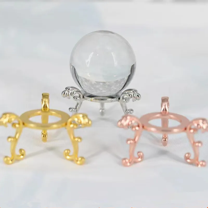 crystals ball\'s base resin pedestal golden metal holder cheap home decorations cheap gifts Spherical stone support