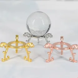 crystals ball's base resin pedestal golden metal holder cheap home decorations cheap gifts Spherical stone support