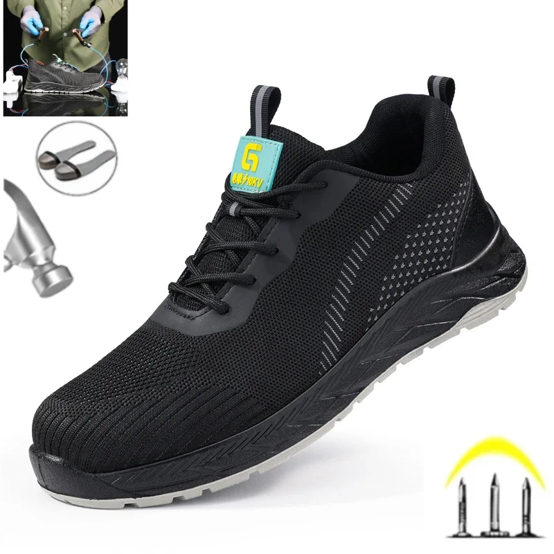 

Новинка 2025 года, модная изолированная обувь для охраны труда 10 кВ, мужские ботинки с неразрушимым композитным носком, мужская обувь с защитой от гвоздей