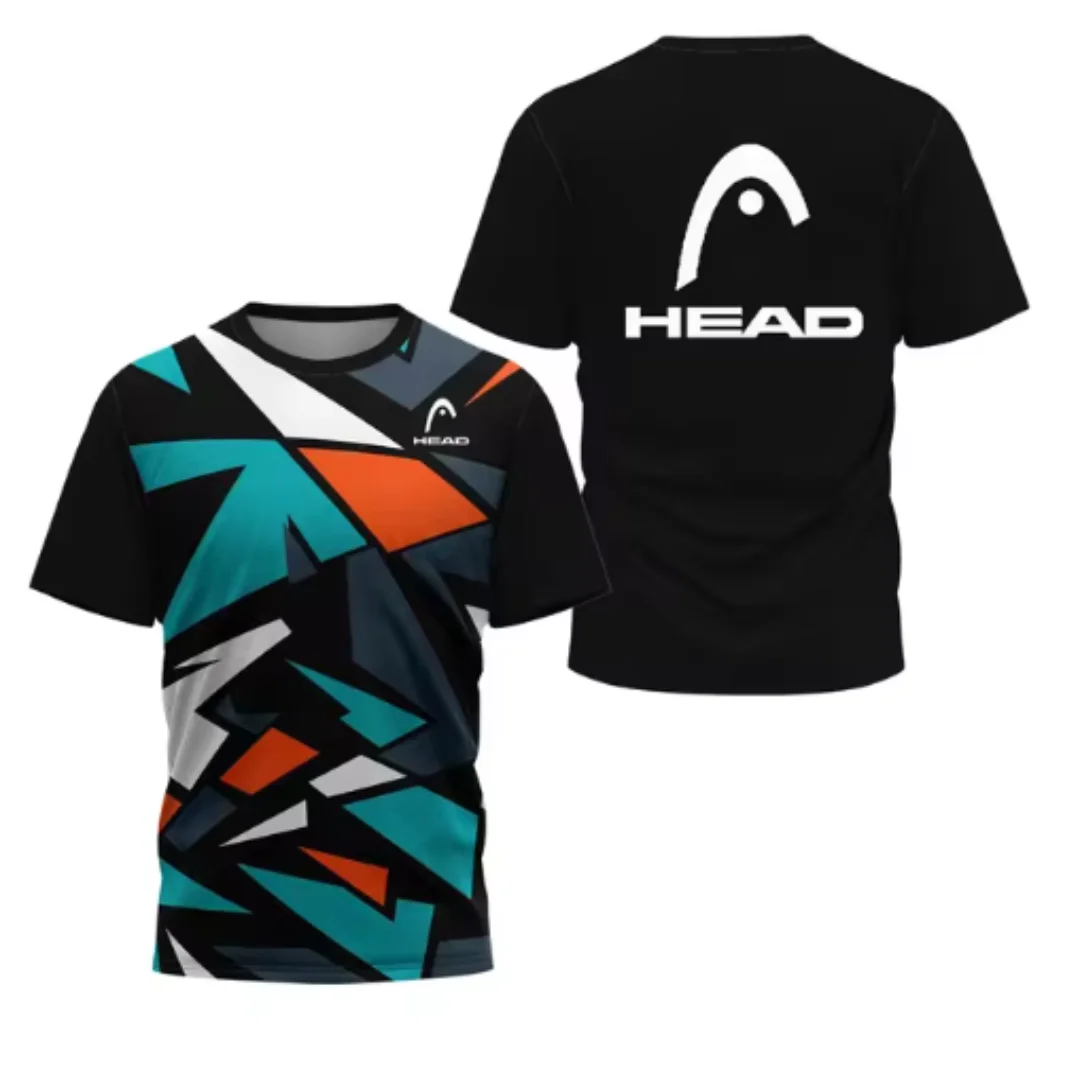 HEAD Brand Men\'s Quick Drying T-Shirt Badminton Uniform Table Tennis Shirt Breathable Sports Training T-Shirt Oversized Loose