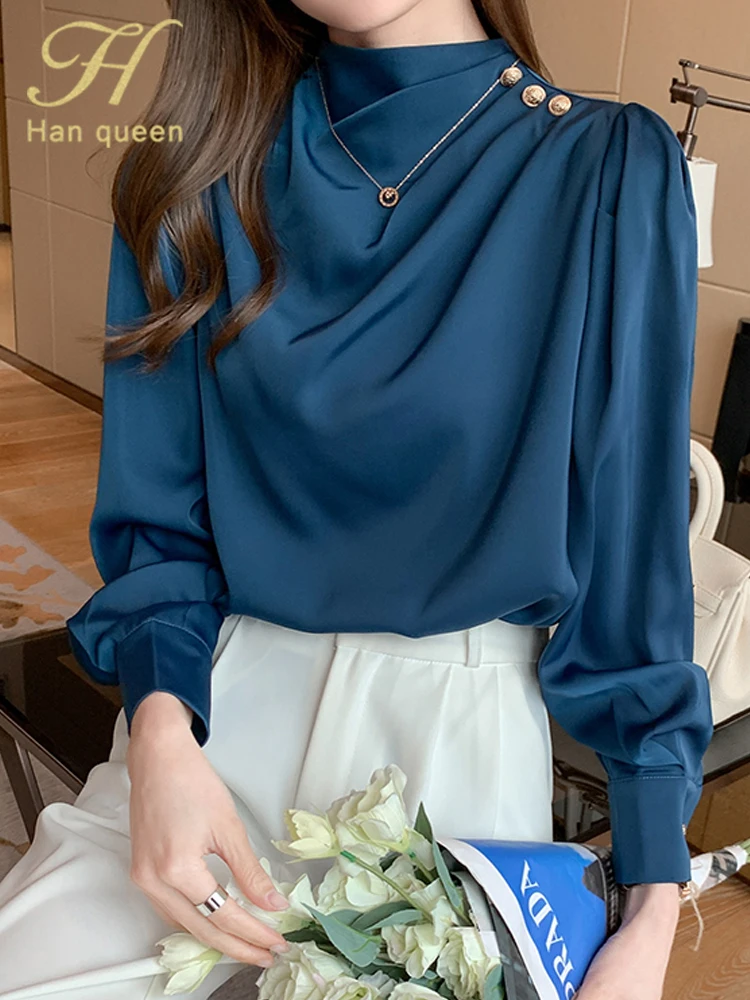 

Han Queen Autumn Tops Long Sleeve Blouse Chic Pretty And Elegant Women's Blouses Casual Korean Loose Shirt Woman Clothing 2025