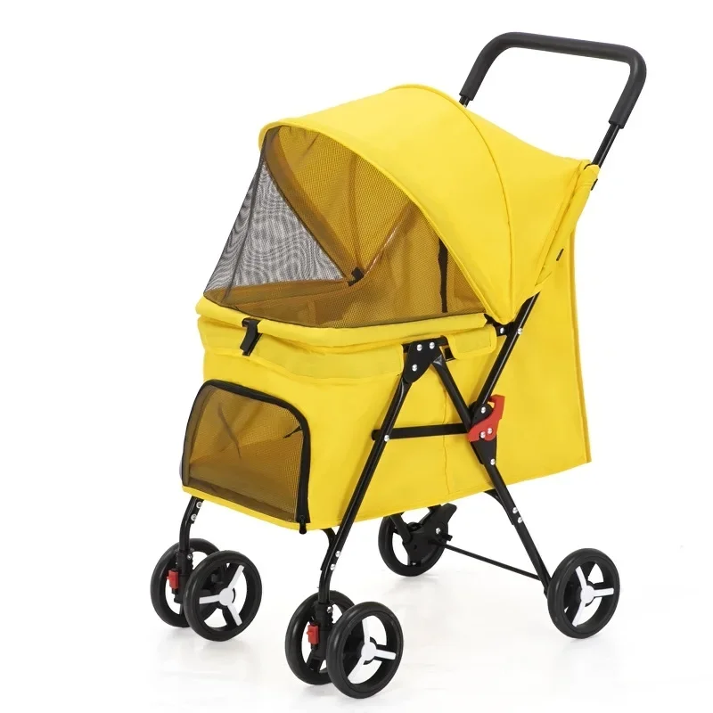 

Pet Cart Dog Cart Detachable Foldable Lightweight Material Small And Medium Sized Teddy Dog Cat Dog Carriers Bags