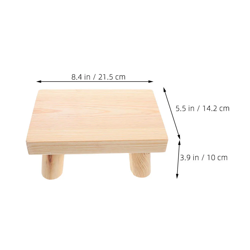 2 قطعة خطوة خشبية متحركة البراز حواف ناعمة خفيفة الوزن المطبخ الحمام غرفة نوم مسند القدمين البراز #2