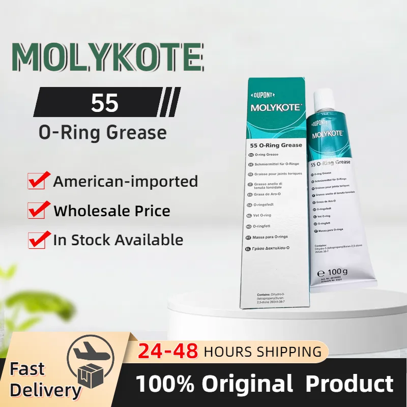 

Original DuPont Molykote 55 O-Ring Grease White Silicone Grease Lubricant Grease For Sealing 100g/1kg
