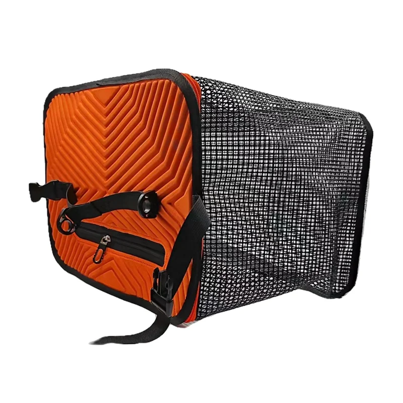 

A74K-Foldable Floating Wire Fish Basket Foldable Fish Cage Hanging Mesh Fish Protector Fishing Gear Easy Install Easy To Use