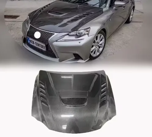 

New Lightweight Carbon Fiber Style Sports Engine Hood For Lexus IS250 IS300 2013-2015 Includes Screws And Bolts Car Accessory