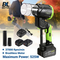 Drillpro 37000RPM Brushless Garden Leaf Blower Air Blower 4-Speed Settings 50 m/s Wind Speed for Mak 18V Battery for Garden