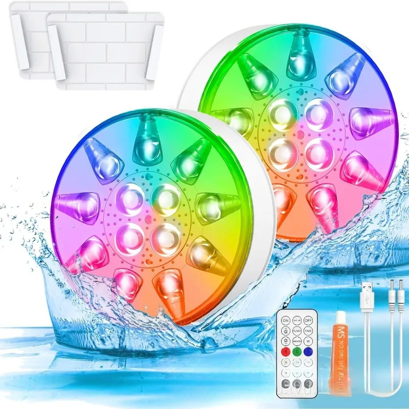 

Cross-border LED large diving light waterproof swimming pool bathtub light colorful wireless remote control landscape light