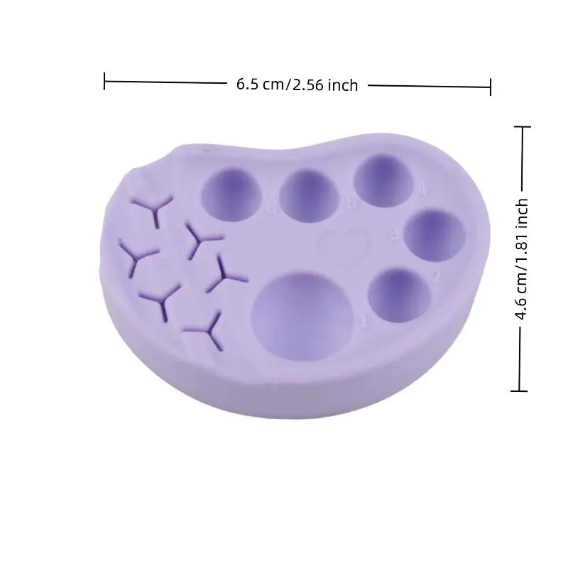 

Multifunctional Durable Soft Surface For Nail Art Eyelash Tattoo Color Mixing Makeup Palette Silicone Manicure Palette