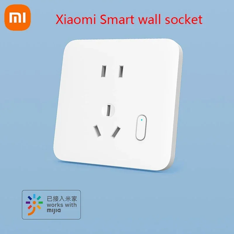 Mijia Smart Wall Socket Wireless Smart Plug 10A 250V Xiaoai Voice Control Power Statistics Old Version For Smart Mijia APP