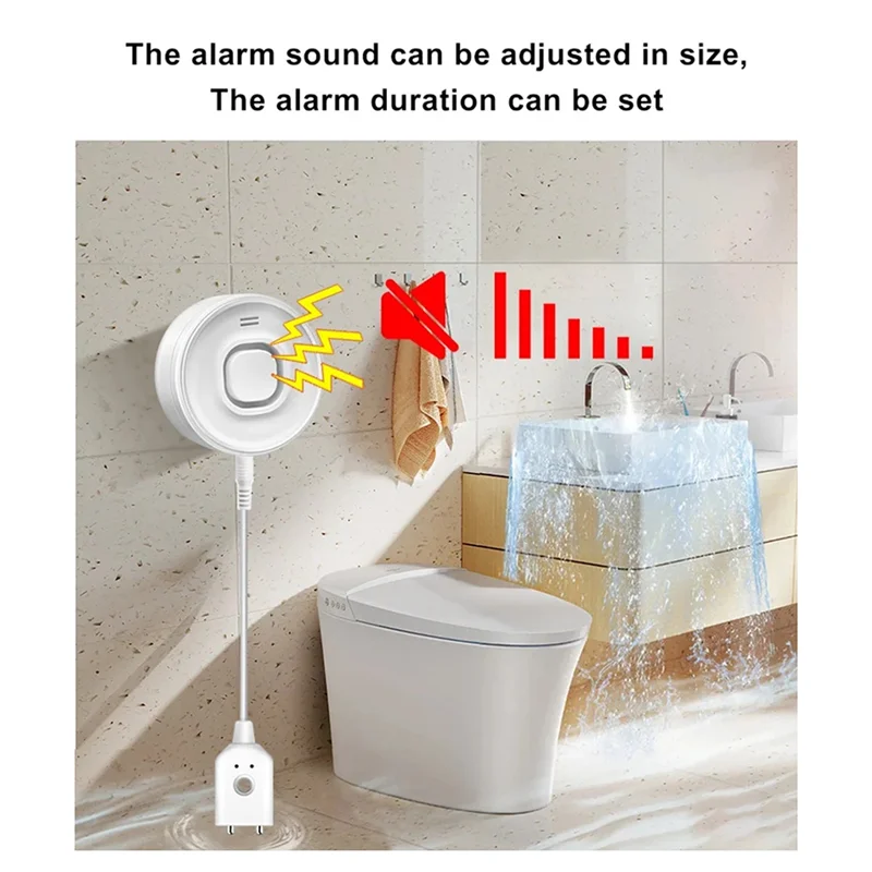 [LXYA68Z!] Water Leak Alarm Water Immersion Alarm Intelligent Life APP Remote Control Support For Alexa