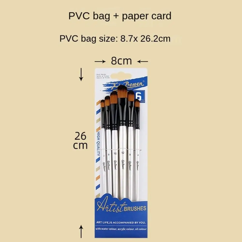 Pinceaux de peinture d'interconnexion en nylon, manche en bois, portable, acrylique et huile, pratique, professionnel