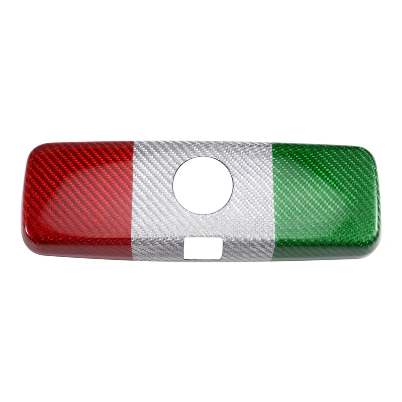 

【Price Drop !!】Interior Sticker Accessory For Fiat 500 Abarth-Carbon Fiber Decorative Cover For Car Inner Mirror