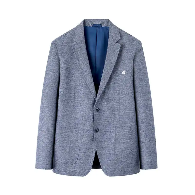 

Comfortable Cotton Men's Casual Versatile Plaid Suit Jacket Spring 2024 Fashionable All-Season Long Sleeve Loose Fit Outerwear