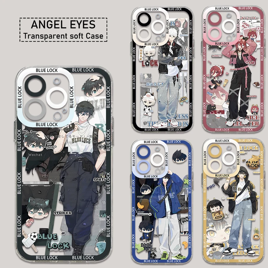 Anime BLUE LOCK Phone Case For Xiaomi Redmi Note 13C 12 12C 11 10 10C 10s 9 9s 9A 9T 9C 8 7 Pro Max 4G 5G Transparent Cover