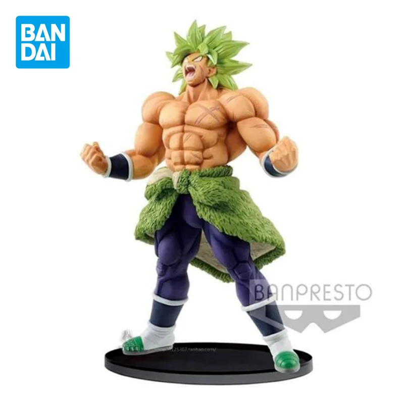 Bandai Genuine Dragon Ball Anime Figure Broli BWFC Action Figure Dolls Toys for Boys Girls Kids Christmas Gift Collectible Model