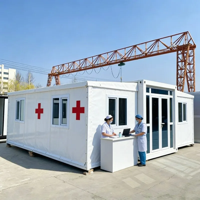 Low Cost Quick Install 3BR Expandable Folding House Double Wing Prefab Container Home Modular Steel Mobile Office & Living Room