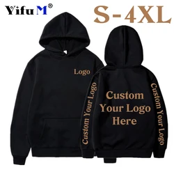 2025 Custom Men Women Hoodie Diy Text Couple Friends Family Logo Image Print Clothing Custom Sports Leisure Sweater Size 4XL