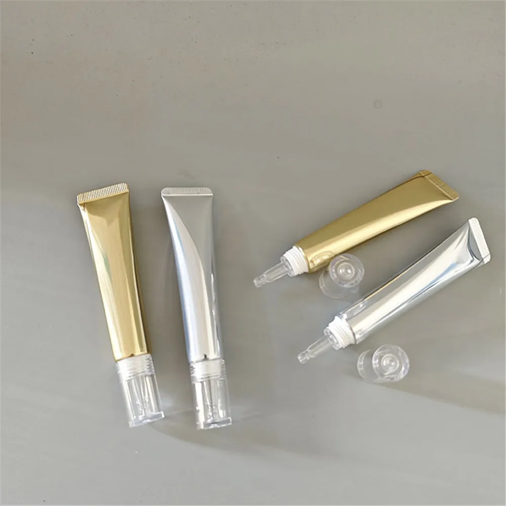 20ml Cosmetic Tube Portable Travel Sunscreen Lotion Foundation Refillable Bottle Hyaluronic Acid Dropper Empty Bottle