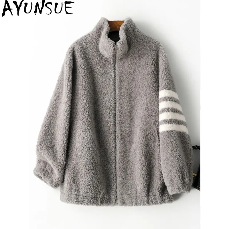 AYUNSUE 100% معاطف صوف للمرأة ملابس عصرية كورية 2025 معطف شتوي قصير للسيدات ملابس نسائية غير رسمية Ropa De Mujer
