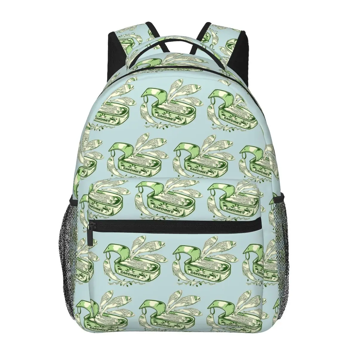 

Sardines Tinned Fish Student Backpack School Bag Hiking Travel Daypack for Men Women Fashion Bookbag Shoulder Bags