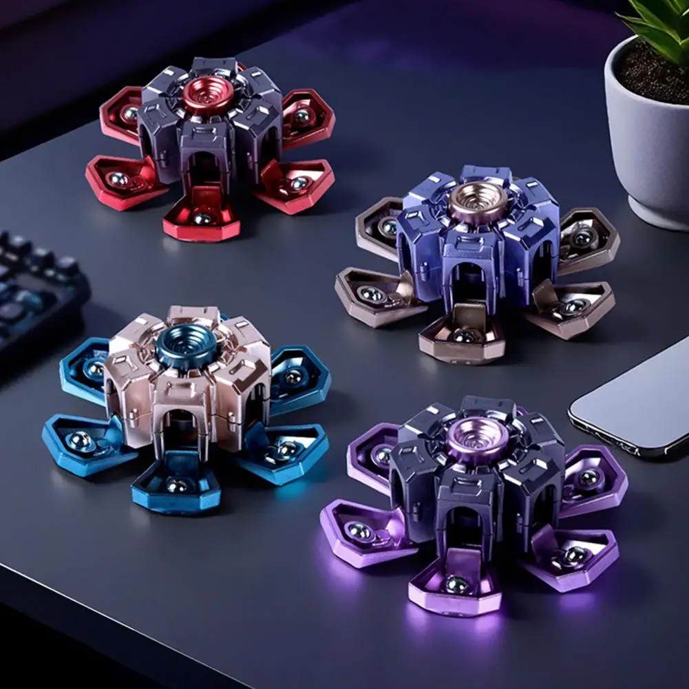 Uitschuifbaar pantser Draaiend speelgoed Draagbaar Uitschuifbaar pantser Fidget Spinnerspeelgoed voor stressverlichting Angst Ideaal voor tieners Volwassenen