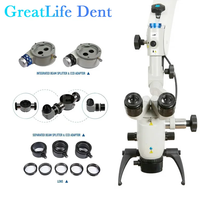 GreatLife Dent 45 Degree Zumax OMS2355 Operating Microscope 5 Steps 0-180 Degree Adjustable Use ENT Digital Surgical Microscope