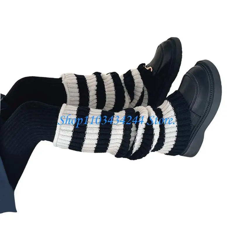  Children's Striped Leg Warmers Color Matching Long Sock Sleeve Trendy Calf Cover