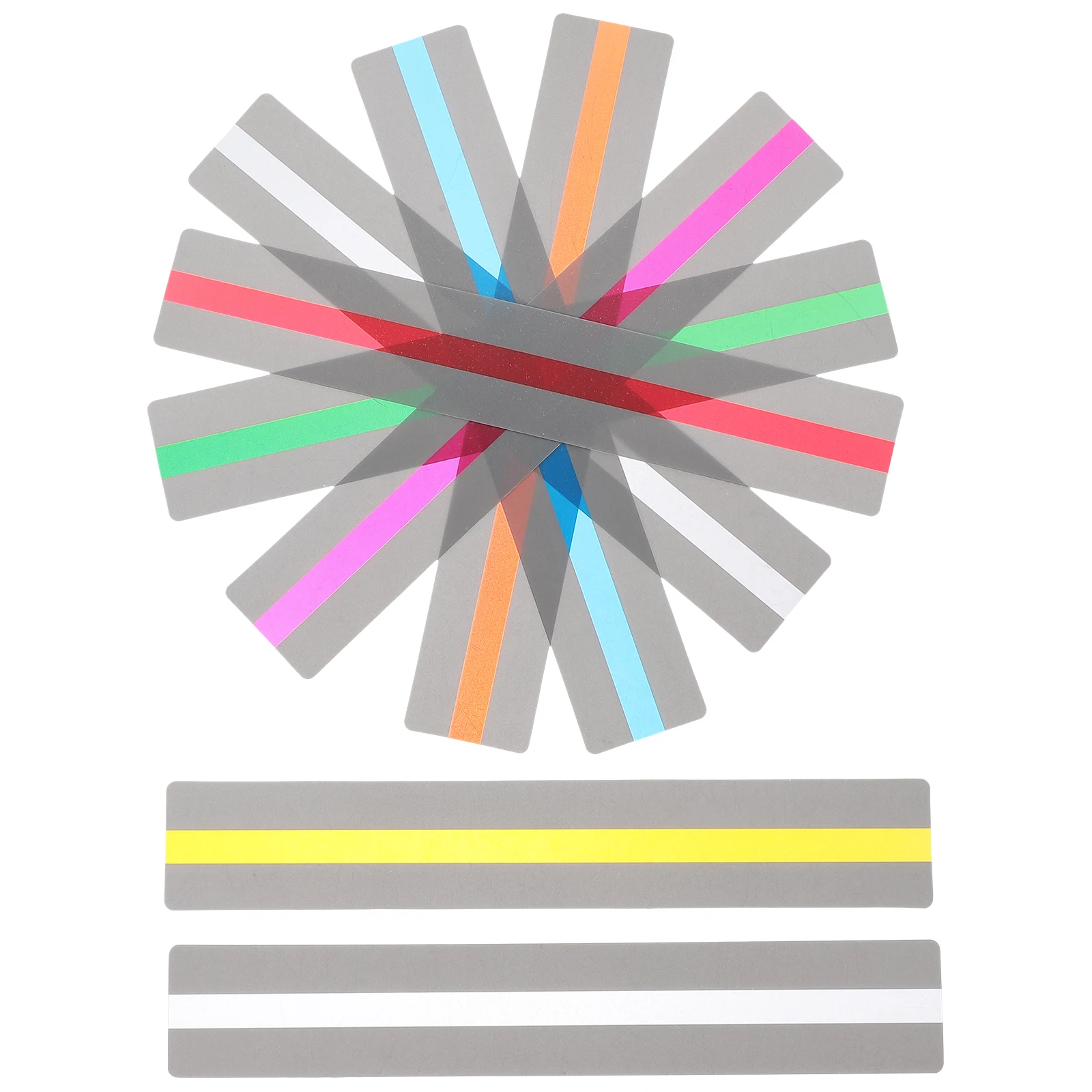 

8pcs Reading Strips Bookmark Colored Overlay Highlight Dyslexia Guide Strips Bookmarks Tracking Ruler Student Aid